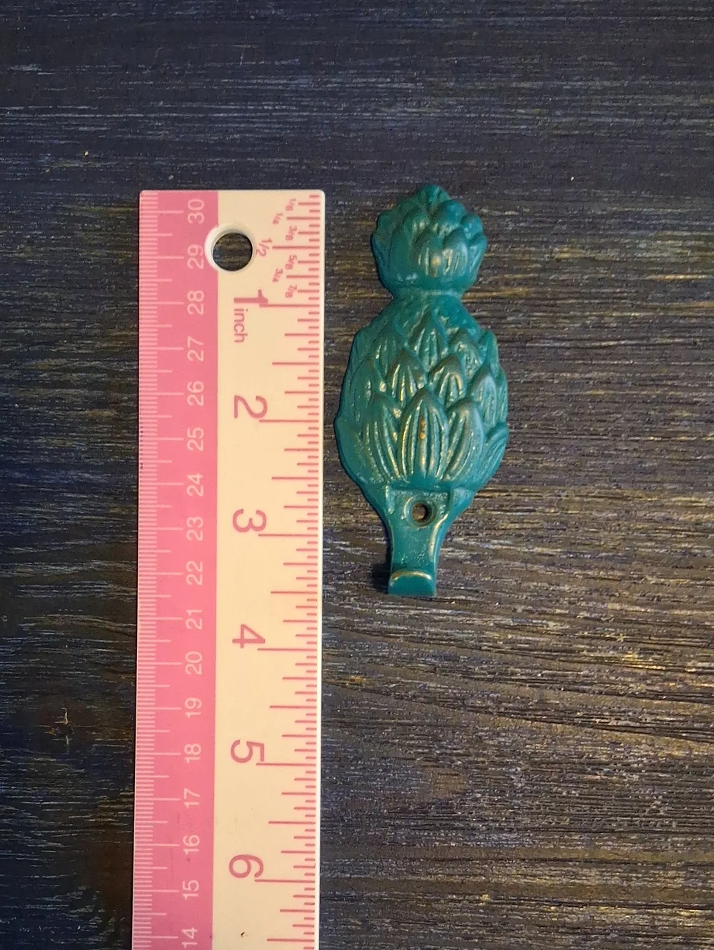 Set of 3 Metal Pineapple Wall Hooks - Decorative Home Accent